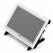 Resistive touch screen TFT LCD 5" HDMI 800x480px + GPIO for Raspberry Pi 2/B+ + case black and white 