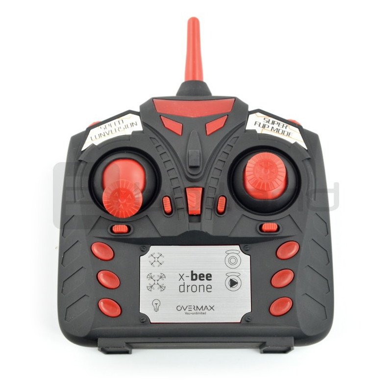 Quadrocopter drone OverMax X-Bee drone 3.1 2.4GHz with 2MPx camera red - 34cm
