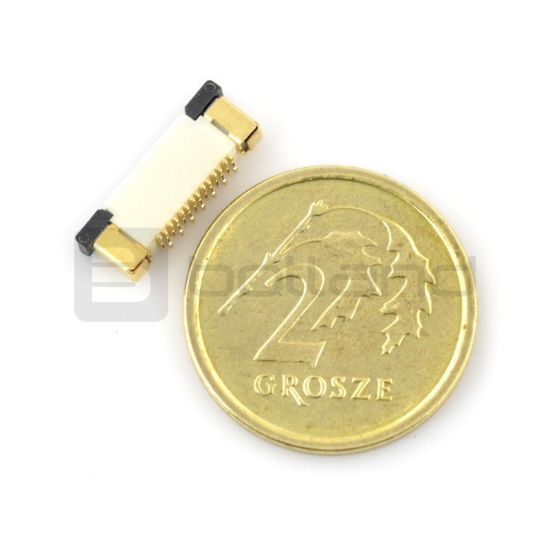 ZIF female connector, FFC/FPC, vertical 14 pin, raster 0.5 mm
