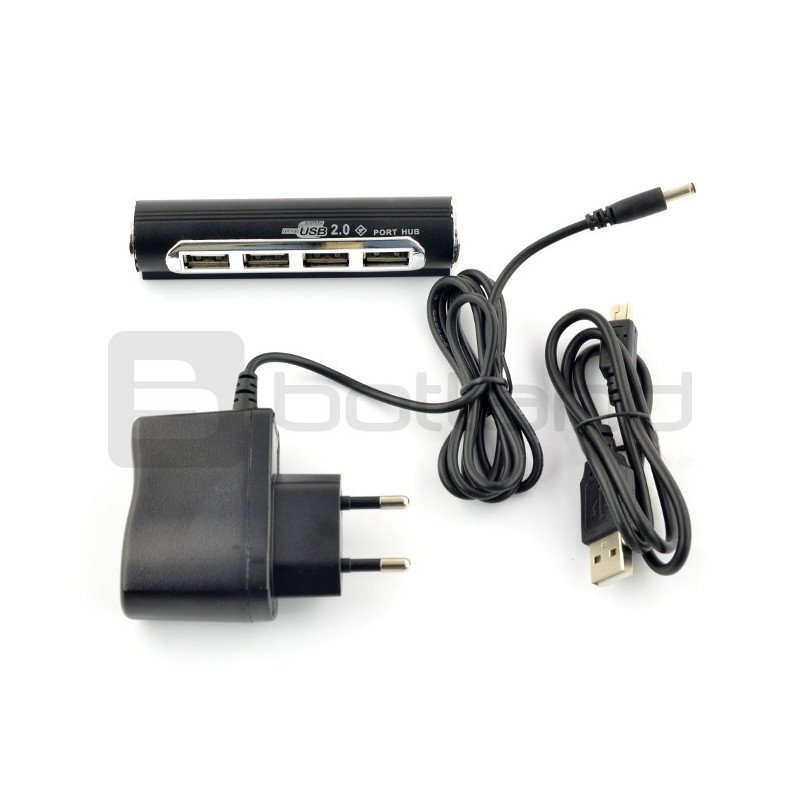 Tracer H6 - HUB USB 2.0 active 4-port hub with 5V/1A power supply