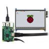 Touch screen capacitive LCD TFT screen 7" 1024x600px HDMI + USB for Raspberry Pi 2/B+ + case black and white - zdjęcie 8