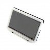 Touch screen capacitive LCD TFT screen 7" 1024x600px HDMI + USB for Raspberry Pi 2/B+ + case black and white - zdjęcie 1