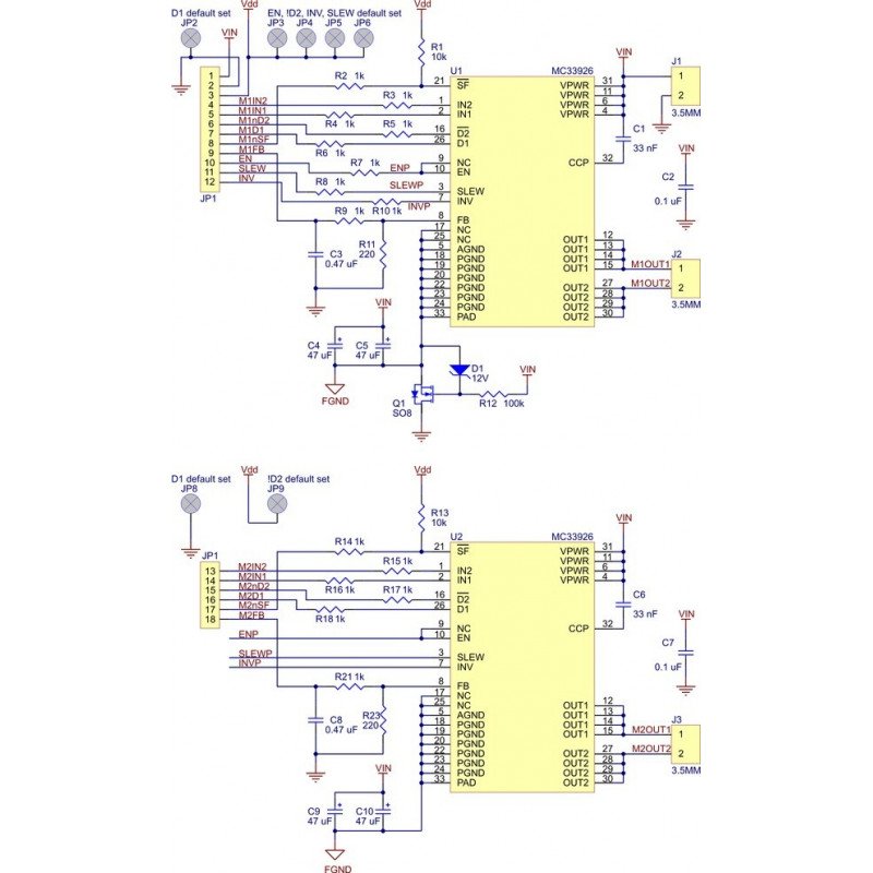 MC33926- two-channel motor driver - module