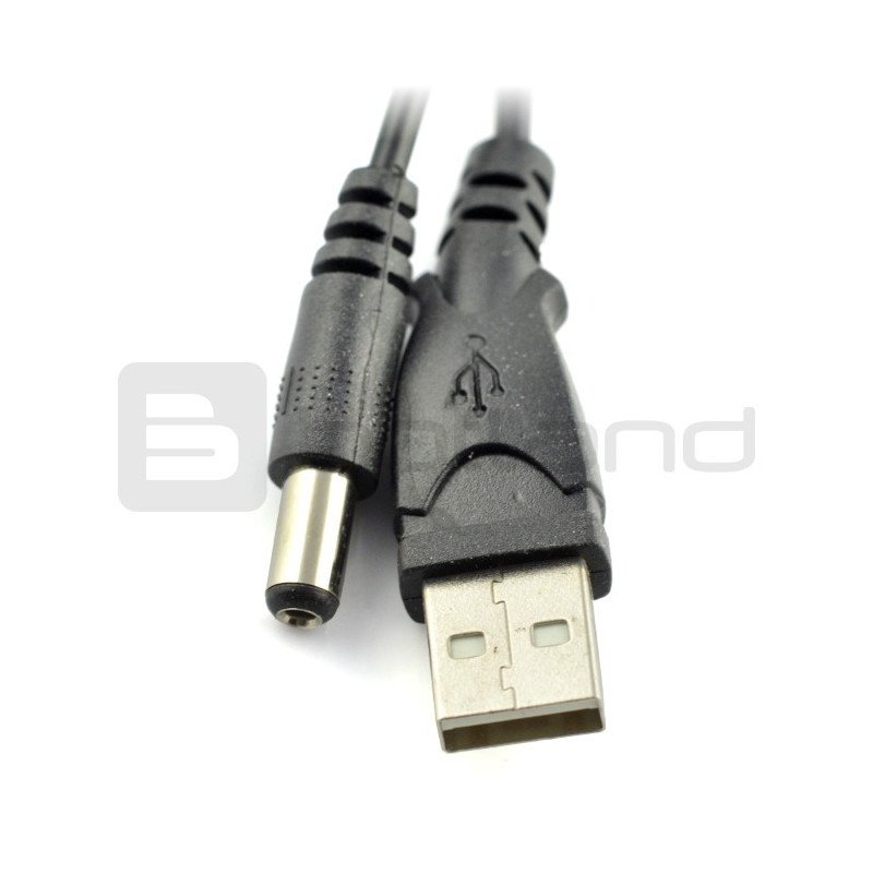 USB cable A - DC plug 5.5/2.1mm - 0.8m
