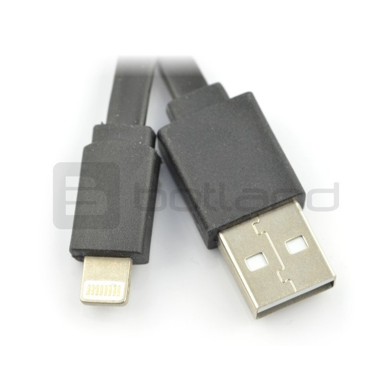 USB cable A - Lightning 8 - flat 1m