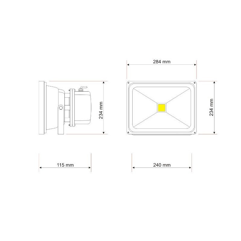 LED outdoor lamp ART, 50W, 4500lm, IP65, AC80-265V, 6500K - white cold