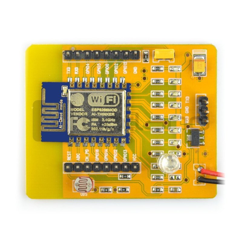 Yellow Board ESP8266 - WiFi module ESP-12 + battery cage