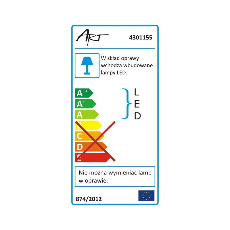 LED panel ART square glass 16x16cm, 12W, 800lm, AC80-265V, 3000K - white heat