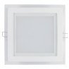 LED panel ART square glass 20x20cm, 16W, 1000lm, AC80-265V, 4000K - white neutral - zdjęcie 1