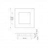 LED panel ART SLIM flush-mounted square 8.5cm, 3W, 210lm, AC80-265V, 4000K - white neutral - zdjęcie 5
