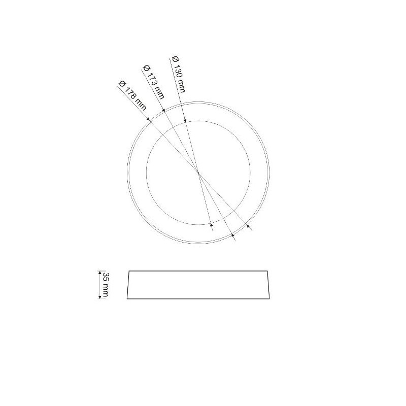 Round surface-mounted ART LED panel 18cm, 12W, 720lm, AC80-265V, 3000K - white heat