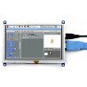 Resistive touch screen TFT LCD display 5" 800x480px HDMI + USB Rev. 2.1 for Raspberry Pi 3/2/B+ - zdjęcie 5