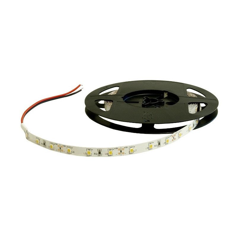 LED bar SMD2835 IP20 6W, 60 diodes/m, 8mm, white and cold - 5m