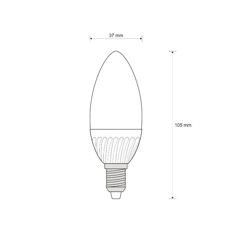 LED bulb ART E14, 4.5W, 300lm, warm color