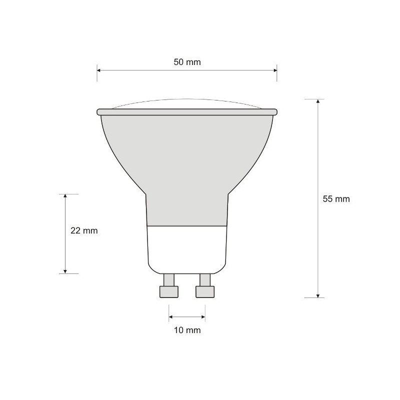 LED ART bulb, GU10, 4.6W, 410lm, warm color