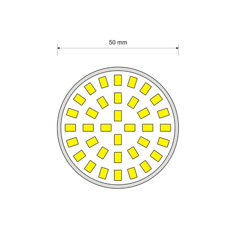 LED ART bulb, GU10, 4.6W, 410lm, warm color