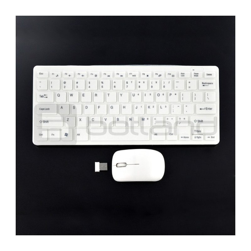 Wireless Mini Keyboard + mouse - white