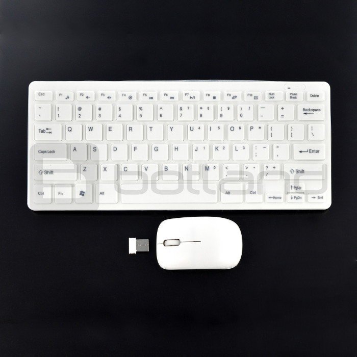 Wireless Mini Keyboard + mouse - white