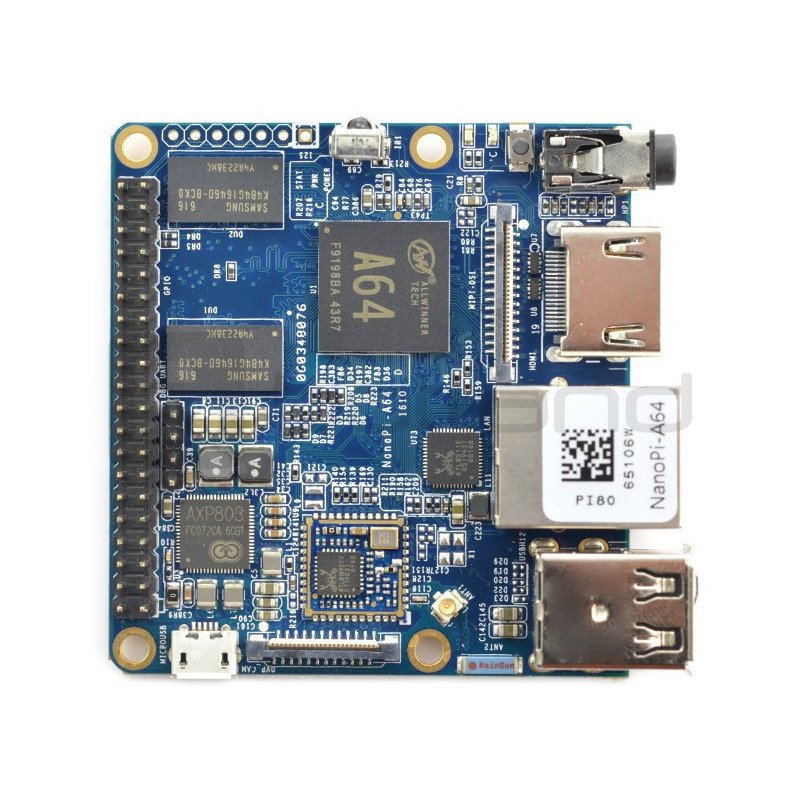 NanoPi A64 - Allwinner A64, Quad-Core 1.15GHz + 1GB RAM