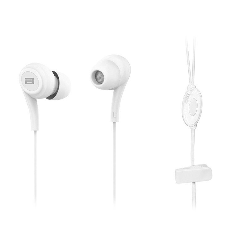 Earphones Blow B15 with microphone - white
