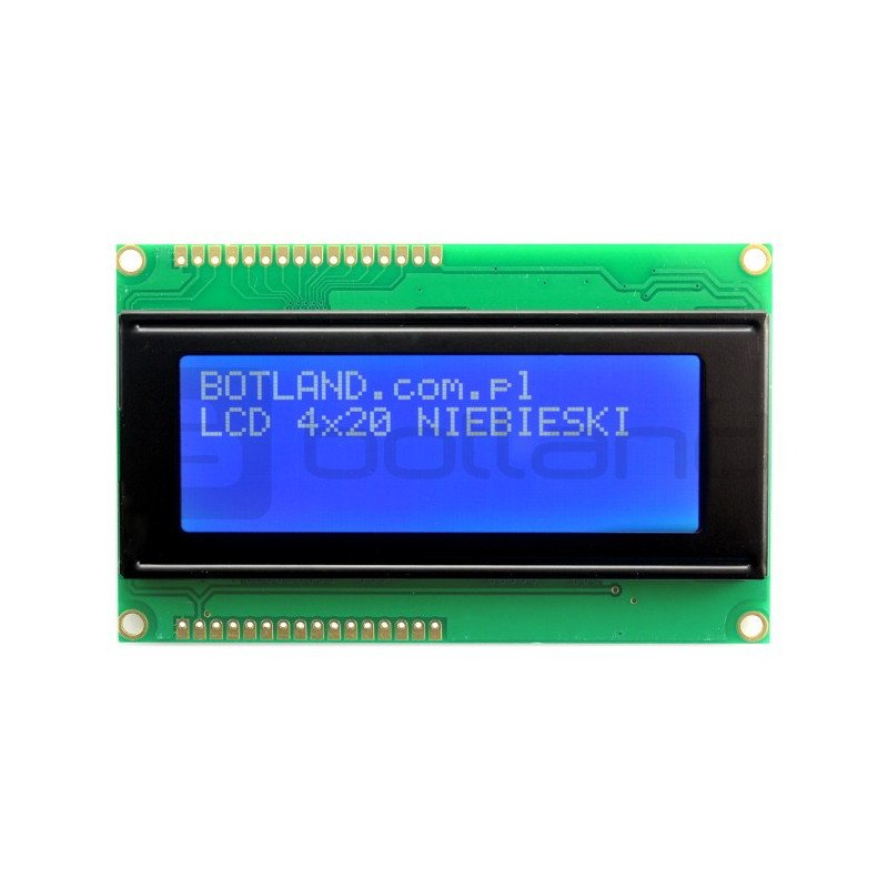 LCD display 4x20 characters blue - double connector