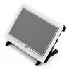 Resistive touch screen TFT LCD display 5" (B) 800x480px HDMI + USB Rev 2.1 for Raspberry Pi 3/2/Zero + housing black and white - zdjęcie 1