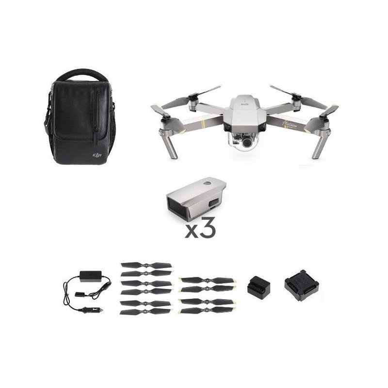 DJI Mavic Pro Fly More Platinum Combo - drone set_ Botland