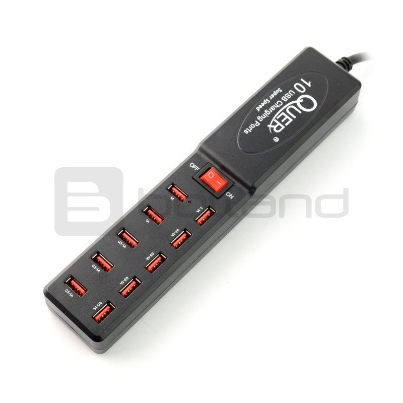 Charging strip Quer 10x USB 5V / 2.1A