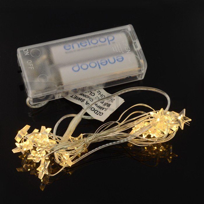 Battery powered LED Christmas tree lights warm Botland Robotic Shop