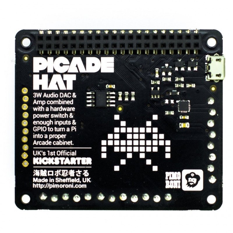 Picade HAT - retro console - cap for Raspberry Pi