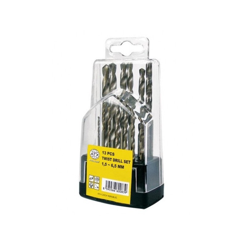 Drill bits for metal 13 pieces - 1.5 to 6.5 mm