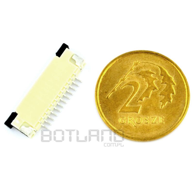 The connector: FFC / FPC 12 pin, 1mm raster