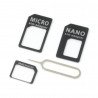 Adapter do kart micro i nano SIM czarny - zdjęcie 1