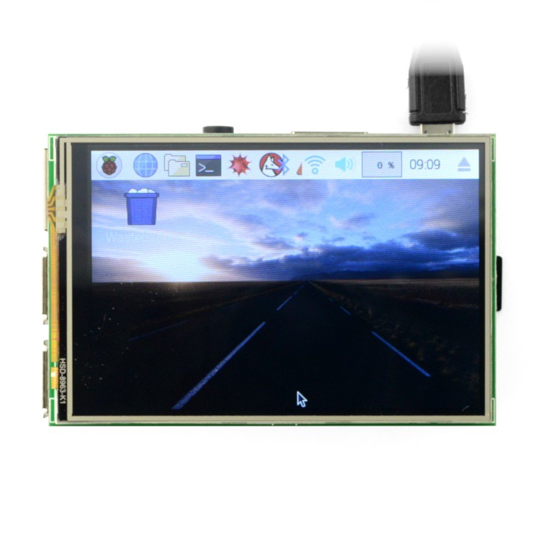 Resistive touch screen TFT LCD display of 3.5" 480x320px for Raspberry Pi 3B/3/2