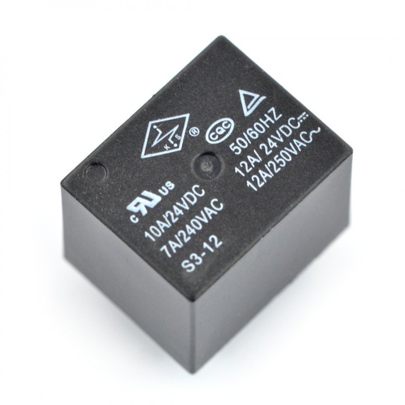 S3-12-12A Relay - coil 12V, contacts 12A/240VAC
