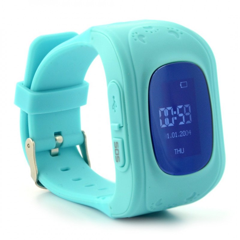 Children's watch with GPS tracker AW-K01- Turquoise