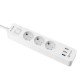 Power strip with protection - 3 sockets + 3USB with QuickCharge3.0 - BlitzWolf BW-PS1 Power strip with protection - 3 sockets + 3USB with QuickCharge3.0 - BlitzWolf BW-PS1