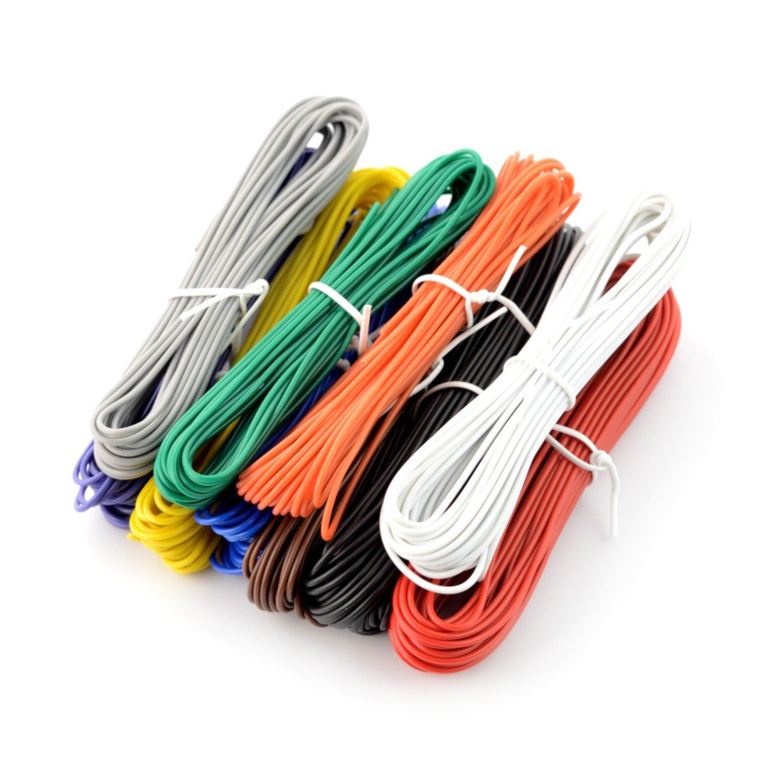 Wire spool set 30AWG - different colors - 5 pcs - justPi Botland - Robotic  Shop