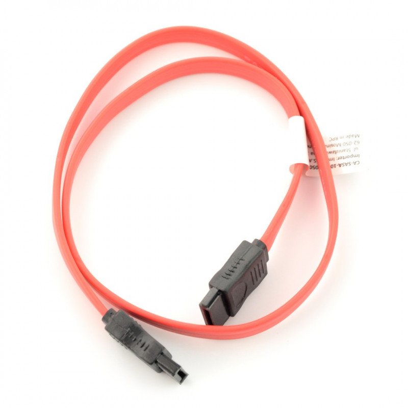 Kabel sata data III (6GB/S) F/F 50cm - czerwony