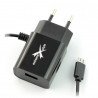 Ampere ATCMU24B microUSB + USB 2.4A Power Supply - Black - zdjęcie 1