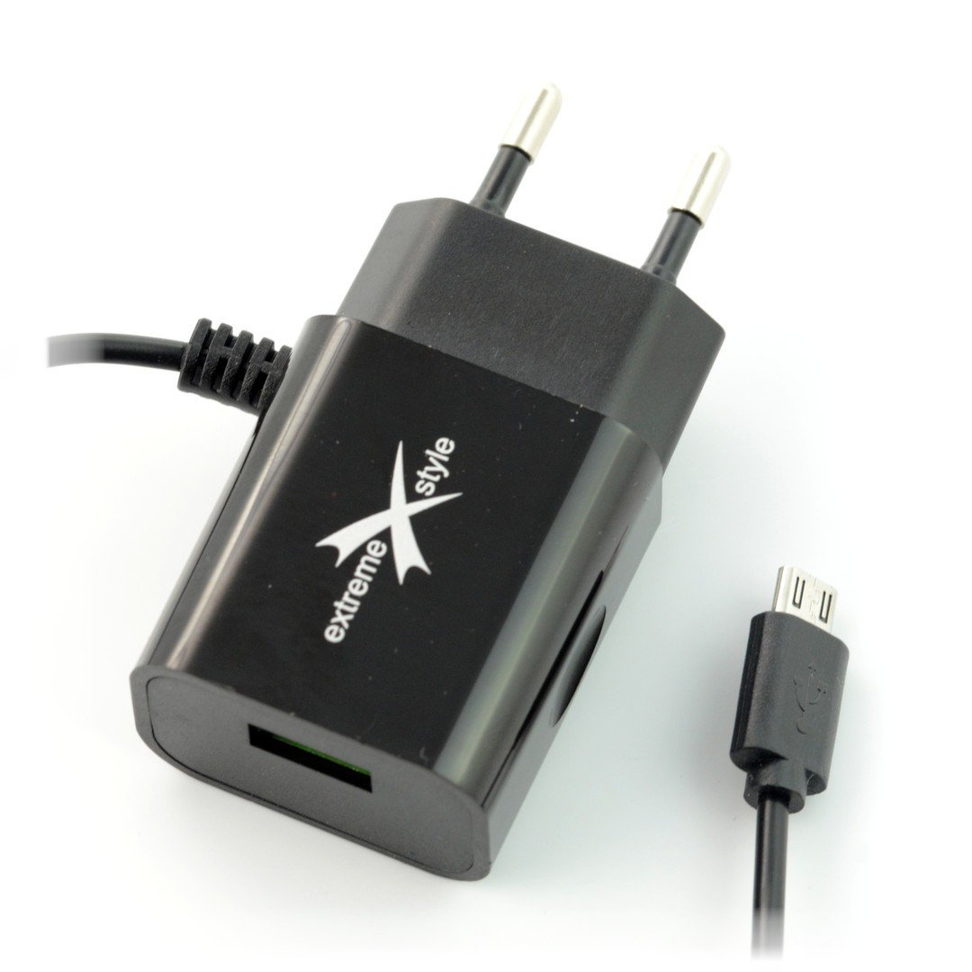 Ampere ATCMU24B microUSB + USB 2.4A Power Supply - Black