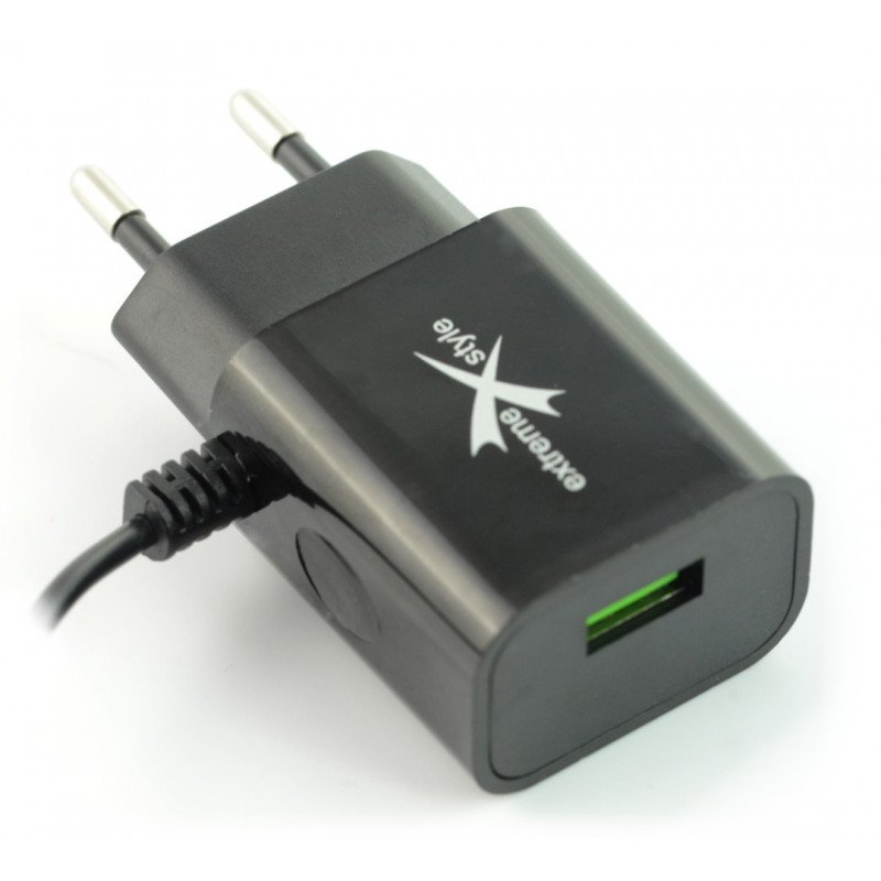 Ampere ATCMU24B microUSB + USB 2.4A Power Supply - Black