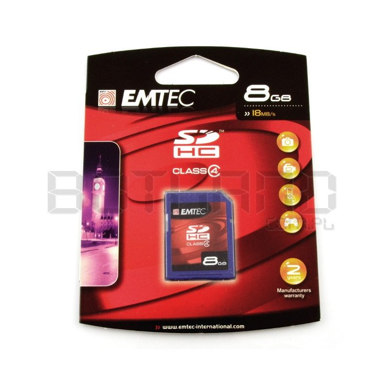 Emtec SD / SDHC 8GB class 4 memory card