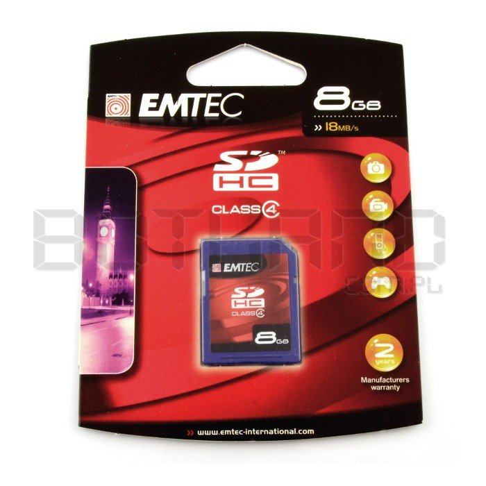 Emtec SD / SDHC 8GB class 4 memory card