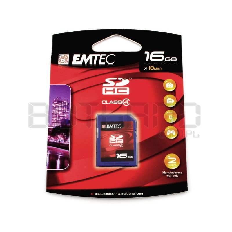 Emtec SDHC SD 16GB class 4 memory card