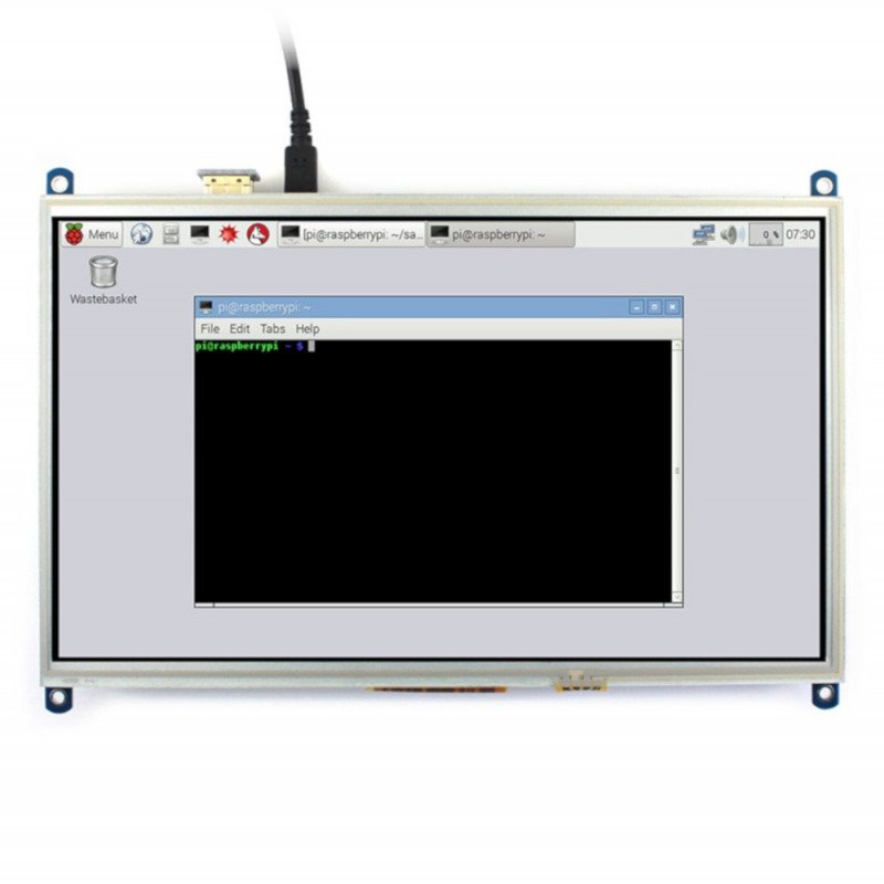 The screen is touch resistive TFT display, a 10.1" 1024x600px for Raspberry Pi 3/2/B+