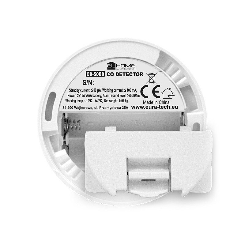 Eura-tech EL Home CD-50B8 mini - CO sensor 3V