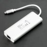 USB-C™ Multiport Adapter (HDMI 4k 30 Hz, USB, CR, RJ45, PD), aluminium, silver - zdjęcie 2
