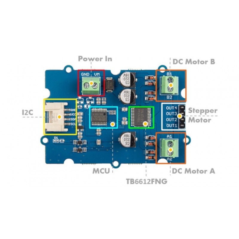 Grove - TB6612FNG - 12V/1.2A dual channel motor controller