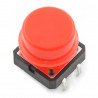 Tact Switch 12x12 mm with socket round - red - zdjęcie 2